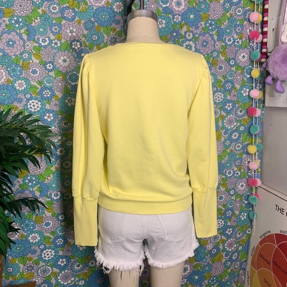 #NWOT# WYSE London Adele Sweatshirt in Lemon Yellow Size:1 - Picture 4 of 12